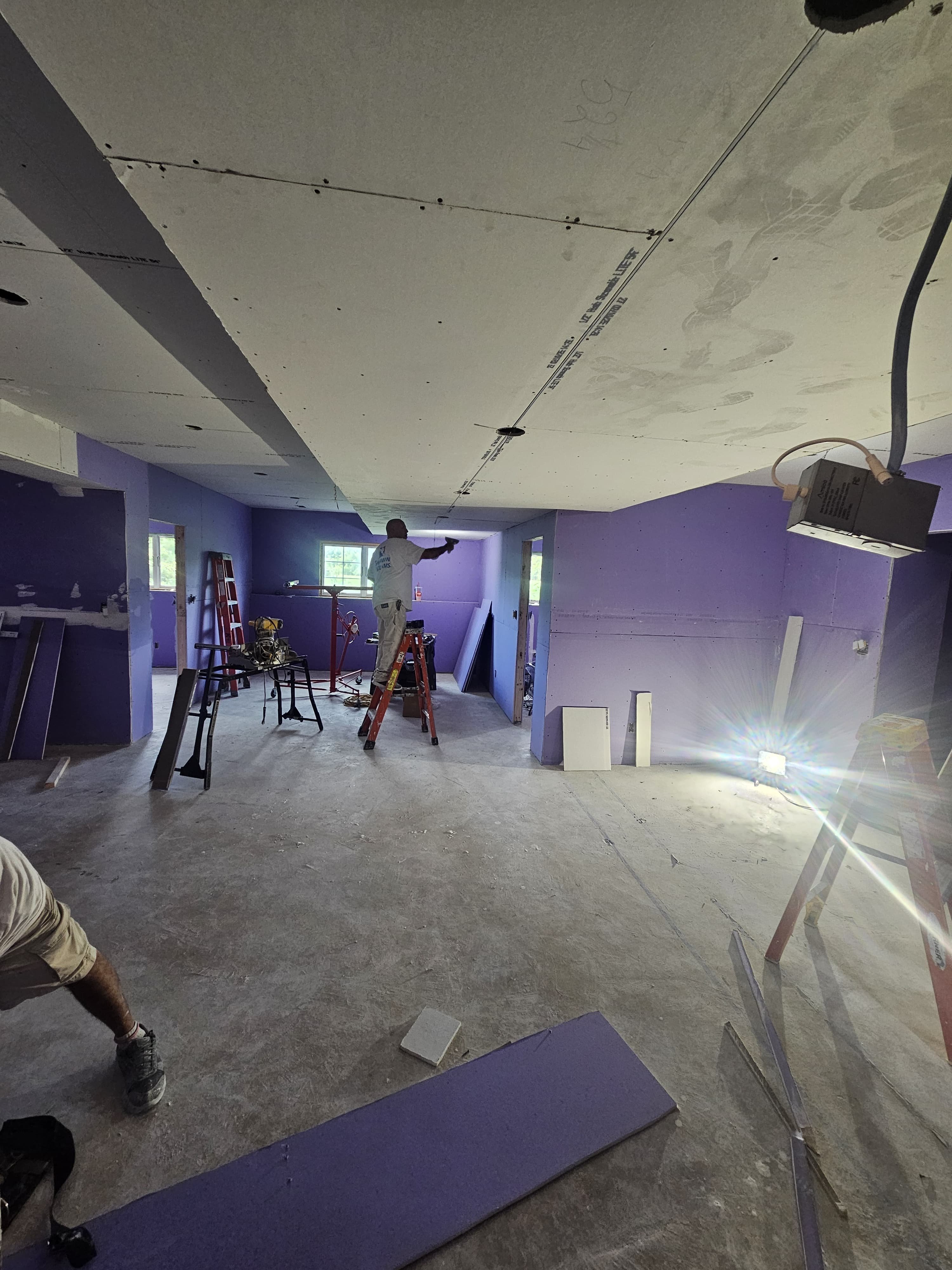 Basement drywall hanging installation Kankakee general contractor