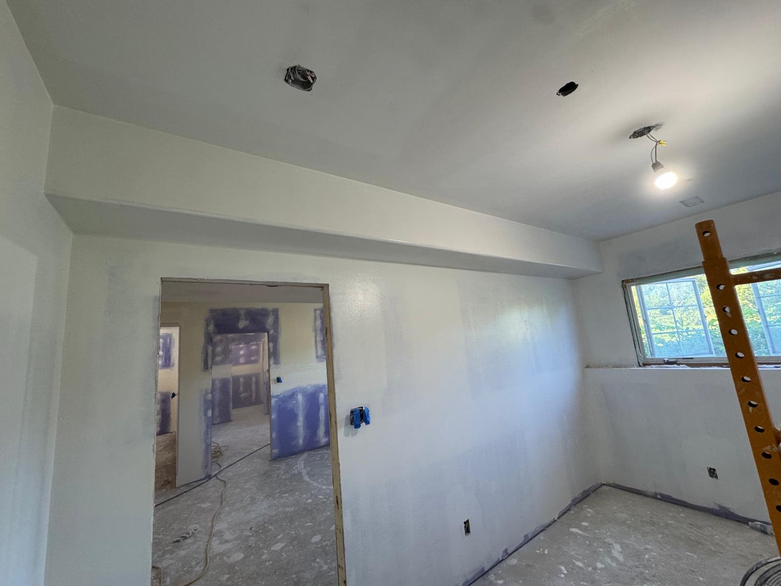 Primed drywall ready for paint Grant Park general contractor