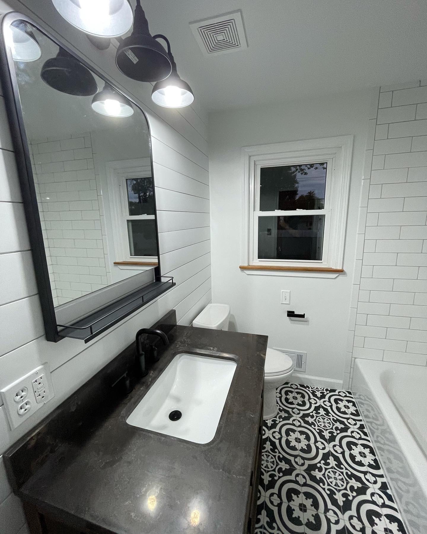 Modern shower remodel Bourbonnais Bradley Manteno Kankakee safety features grab bars IL