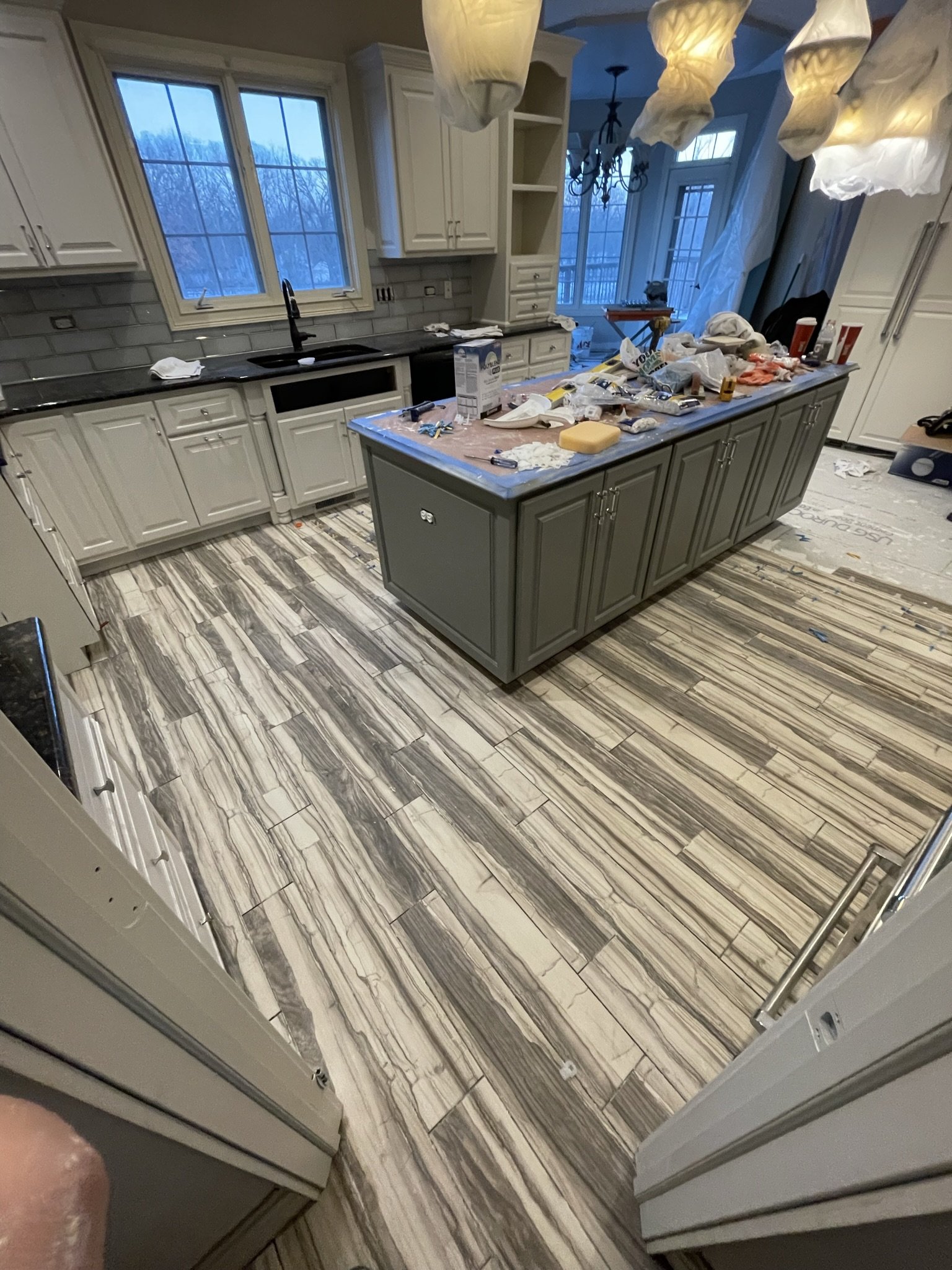 Mosaic tile backsplash Joliet Bourbonnais Bradley Kankakee Manteno Shorewood custom patterns IL