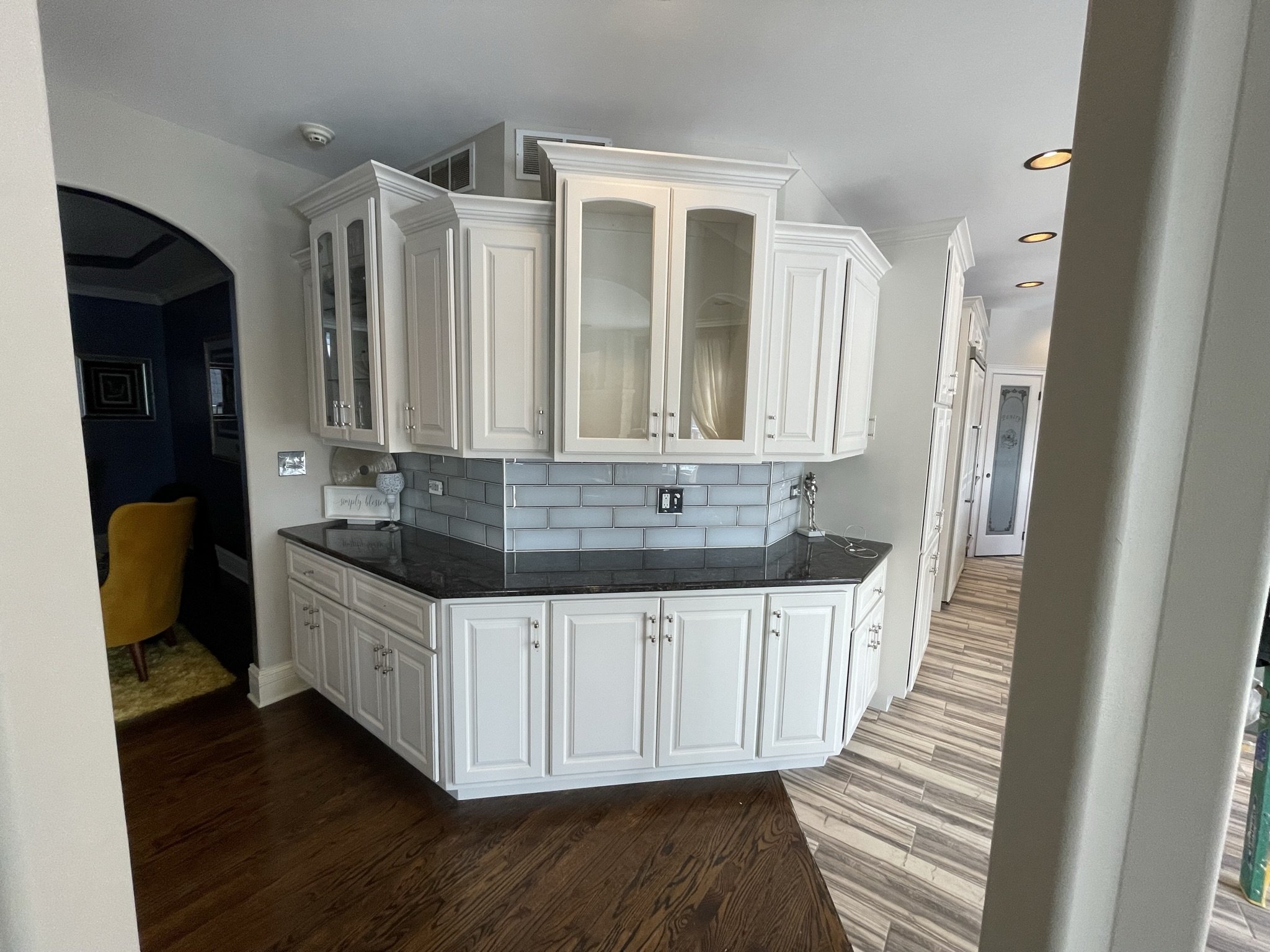 Kitchen cabinet painting example — refresh option available to Kankakee homeowners